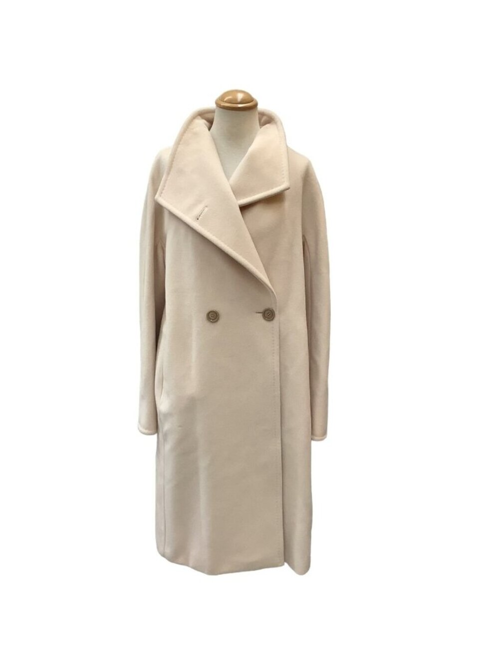 Max Mara Long Coat Ivory 40